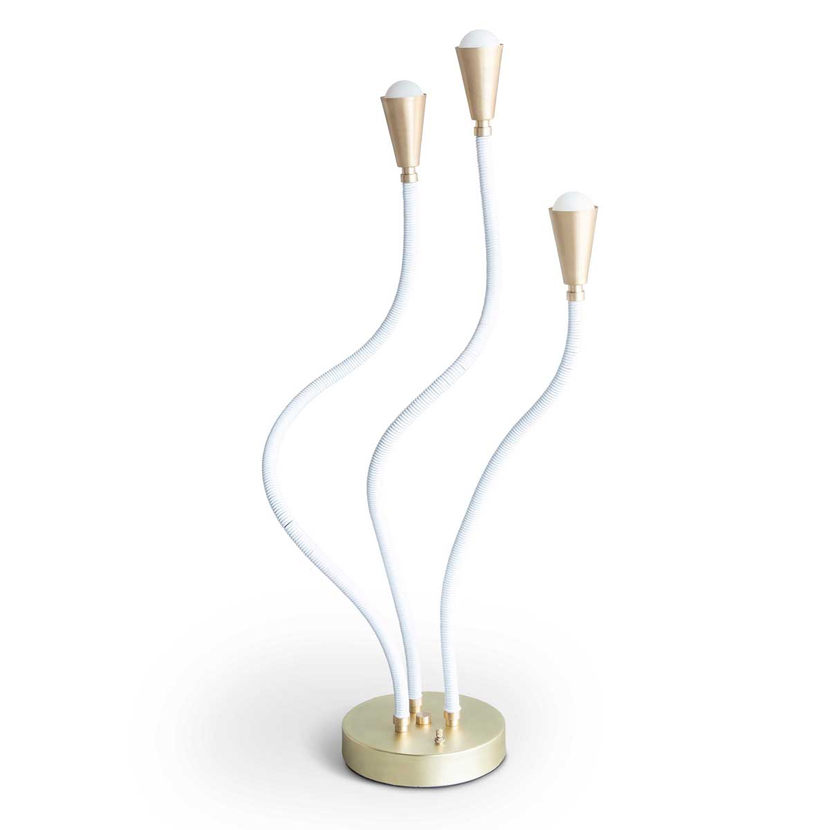 Trident Table Lamp Brushed Brass for Eleish Van Breems