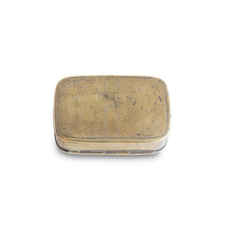 antique tobacco box Westeras 19 C Brass Tobacco Box