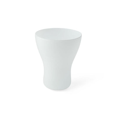 White Cased Glass Vase w/ Open Mouth Eleish Van Breems Home