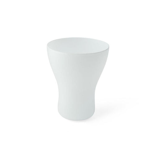 Midcentury Danish Open Mouth White Cased Glass Vase