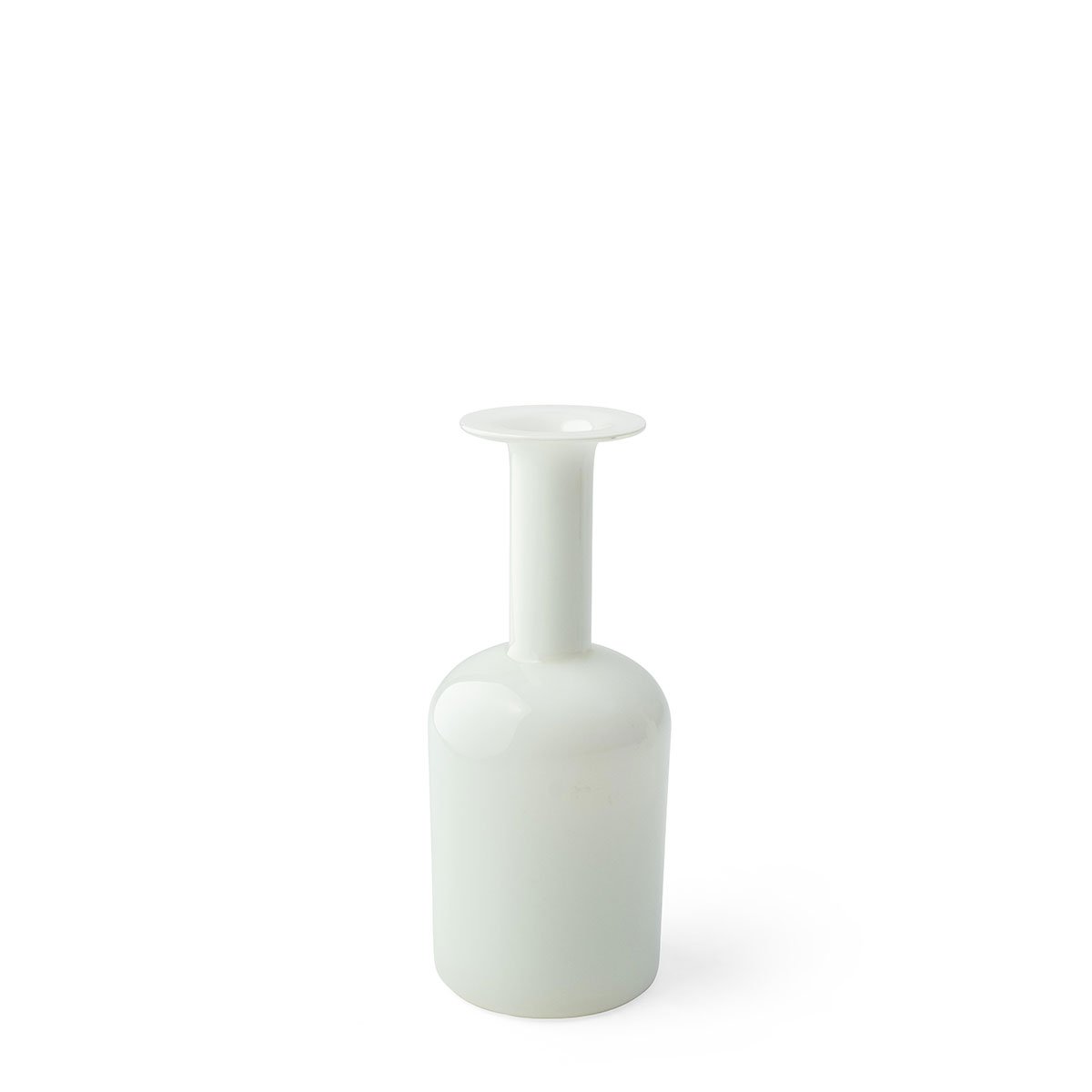 White Holmgaard Cased Glass Gulvase Medium Eleish Van Breems Home