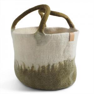 Wool Basket Olive Eleish Van Breems Home