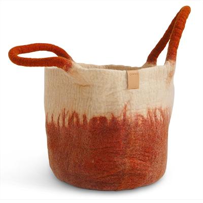 Wool Basket Rust Eleish Van Breems Home
