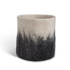 Wool Cylinder Flower Pot Medium Dark Grey Eleish Van Breems Home