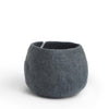 Wool Flower Pot Medium Dark Grey Eleish Van Breems Home