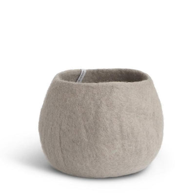 Wool Flower Pot Medium Grey Eleish Van Breems Home