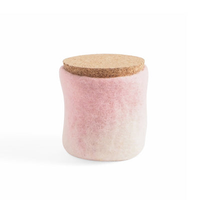 Wool Jar with Cork Lid Pink Eleish Van Breems Home
