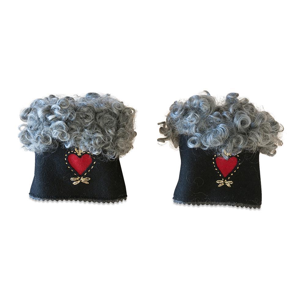 Wool Wrist Warmers Black Band Eleish Van Breems Home