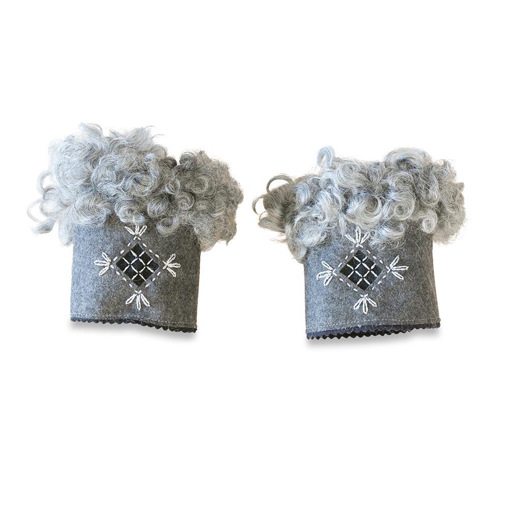 Wool Wrist Warmers Dark Grey Band Eleish Van Breems Home