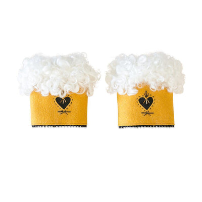 Wool Wrist Warmers Gold Band Eleish Van Breems Home